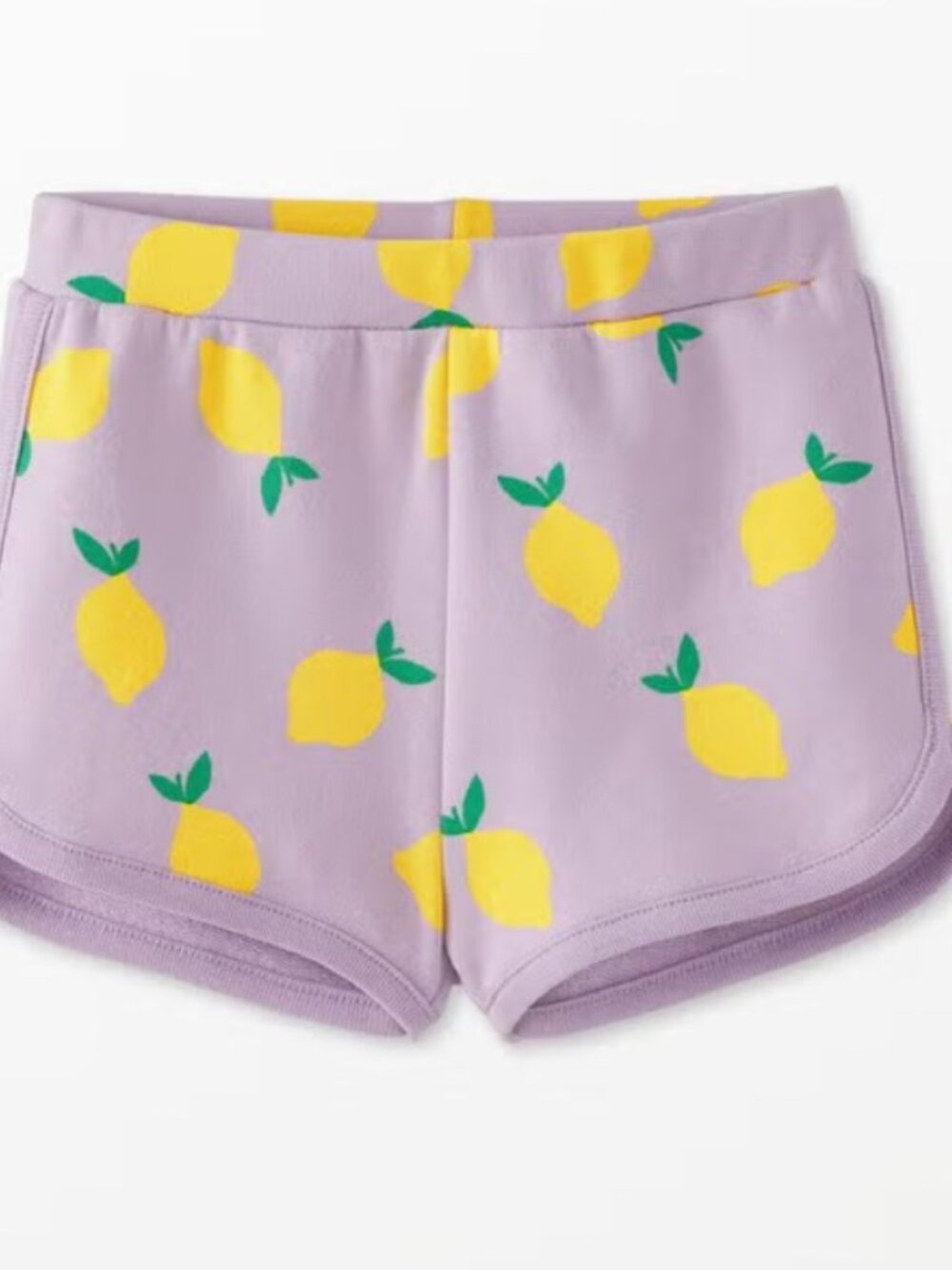 🍋💜 Hanna Andersson Lemon Print Dolphin Shorts – Lavender – Size 4 💜🍋
